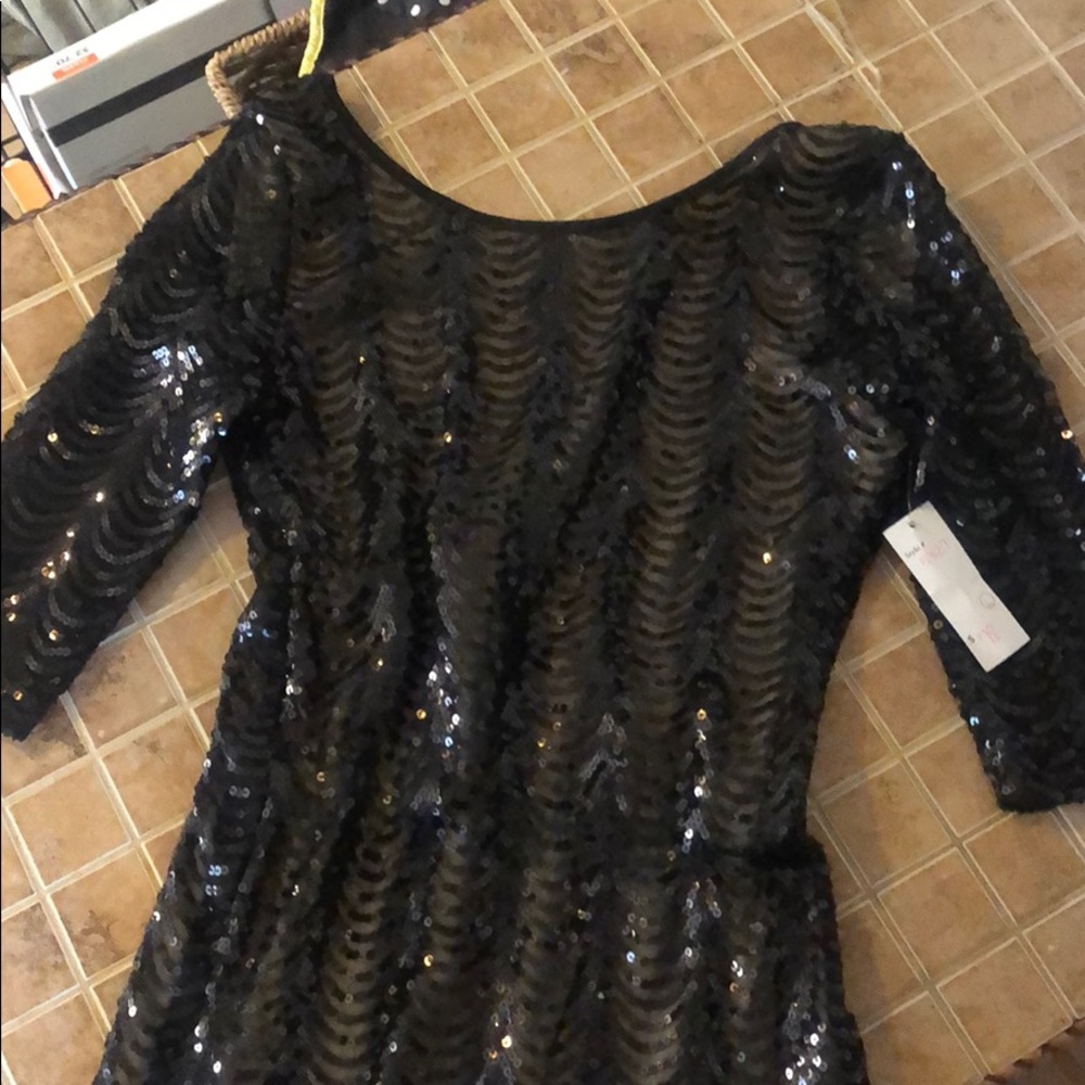 Black Sequin cocktail dress